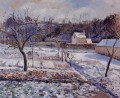エルミタージュポントワーズ雪の効果 1874 カミーユ・ピサロの風景